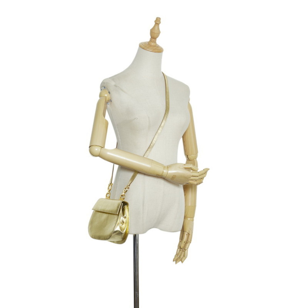 SALVATORE FERRAGAMO Gancini Shoulder Bag P213151 Gold Leather Ladies - Picture 8 of 8